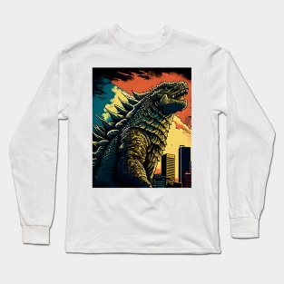 Japan Tokyo Godzilla Monster JDM Sun - King Kaiju Long Sleeve T-Shirt